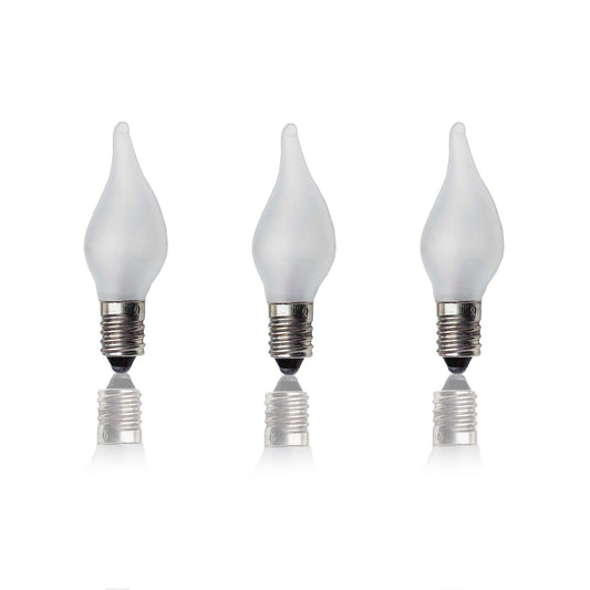 Ersatzkerzen Lichterkette 16V 3W für Lichterketten & Schwibbogen, 3 Stk Riffelkerzen E10 für 15 Brennstellen innen & außen 922035