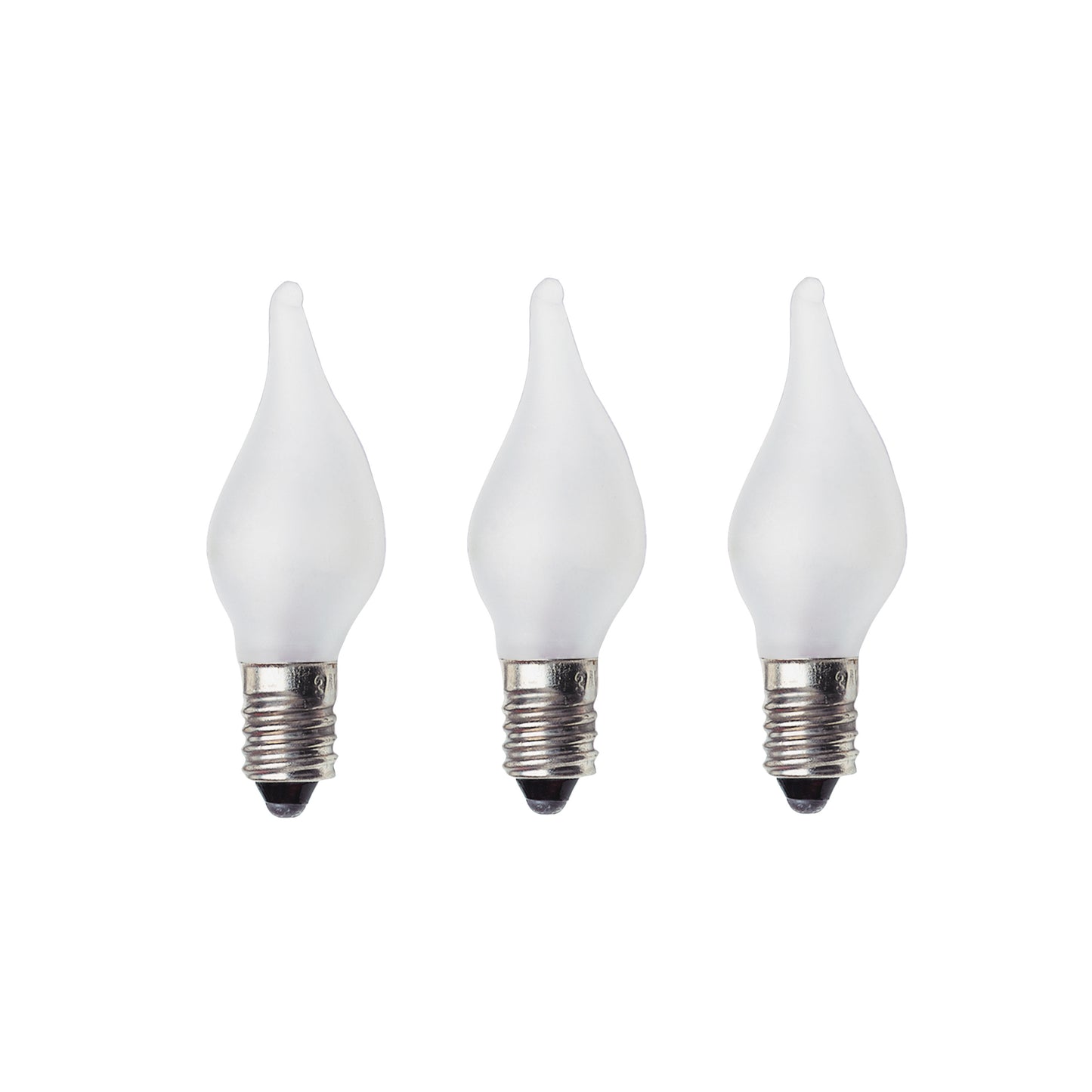 Ersatzkerzen Lichterkette 16V 3W für Lichterketten & Schwibbogen, 3 Stk Riffelkerzen E10 für 15 Brennstellen innen & außen 922035