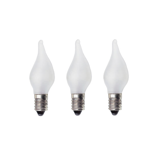 Ersatzkerzen Lichterkette 16V 3W für Lichterketten & Schwibbogen, 3 Stk Riffelkerzen E10 für 15 Brennstellen innen & außen 922035