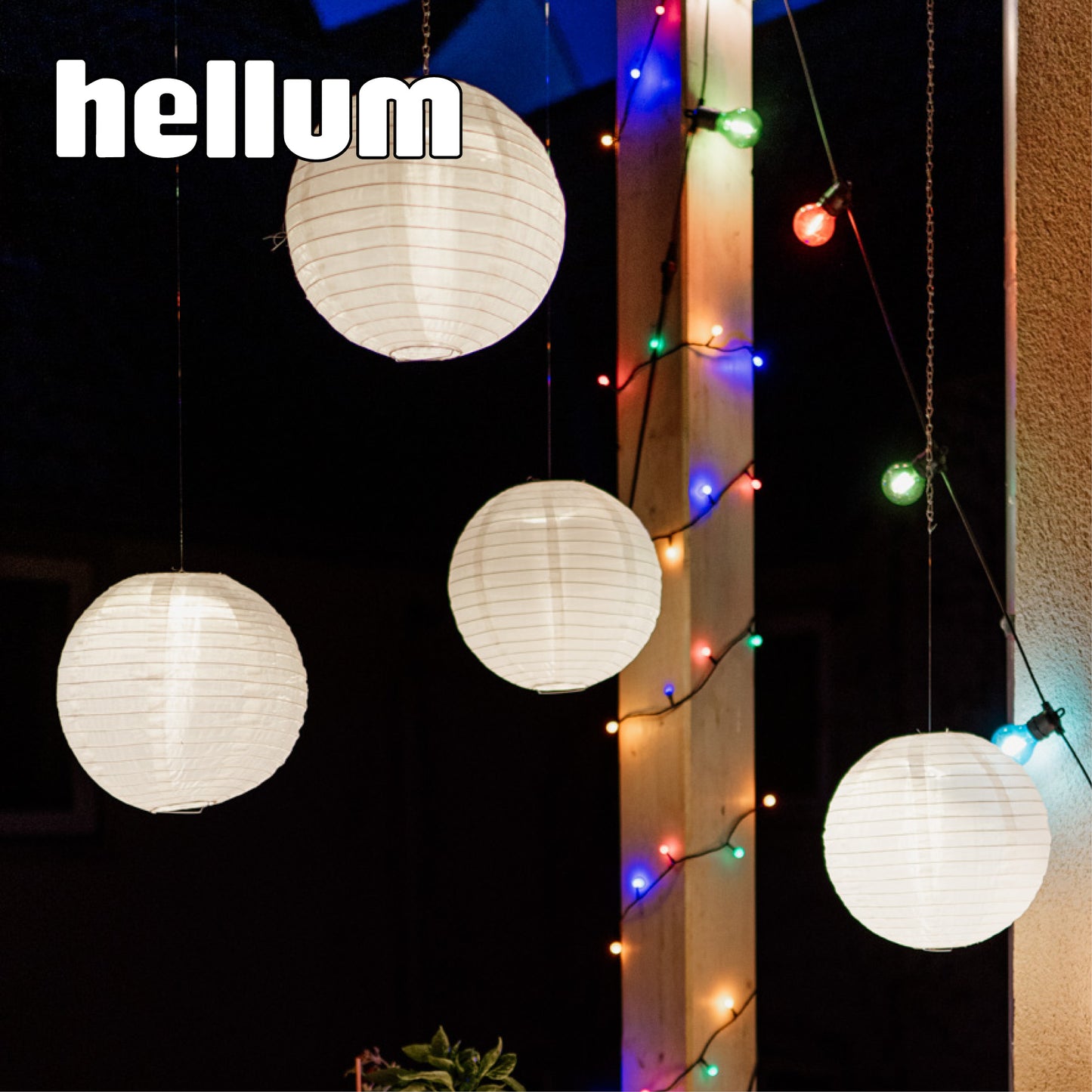 3 Stück/Set, Hellum LED-Lampion weiß, warm-weiße LED, dimmbar, mit Fernbedienung, batteriebetrieben