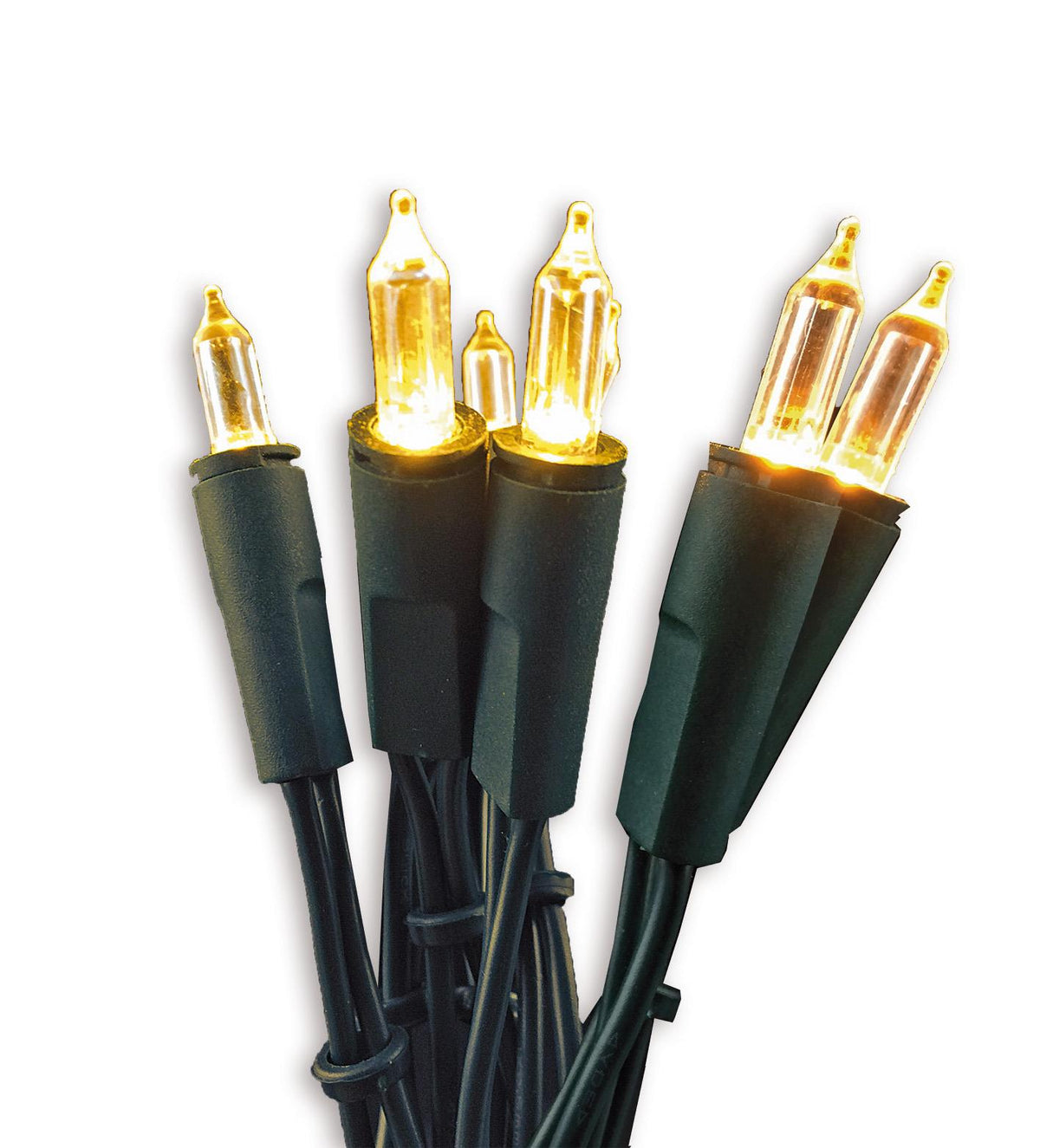 LED Lichterkette innen, 35 Lichter warmweiß, 5,10 m beleuchtet, grünes – Hellum Direkt