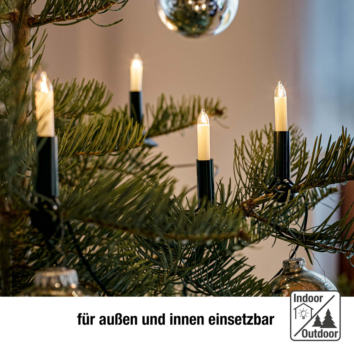 Ersatzkerzen Lichterkette 16V 3W für Lichterketten & Schwibbogen, 10 Stk Kleinschaftkerzen E10 für 15 Brennstellen innen & außen 934045