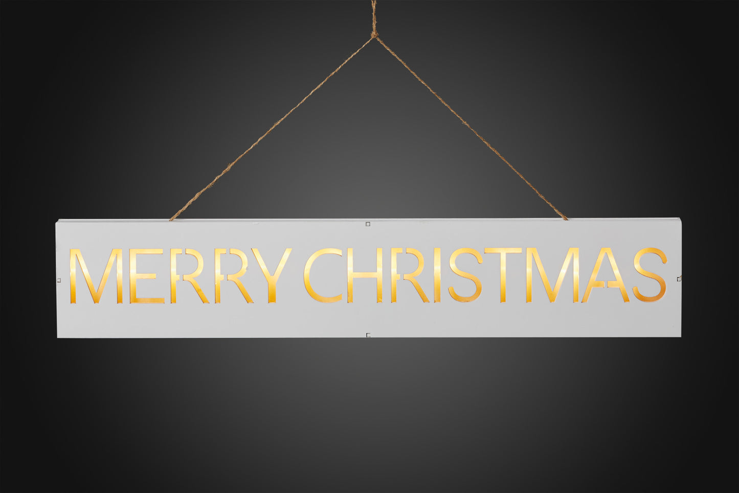 LED-Holzschild "Merry Christmas", 11 LEDs ww, batteriebetrieben