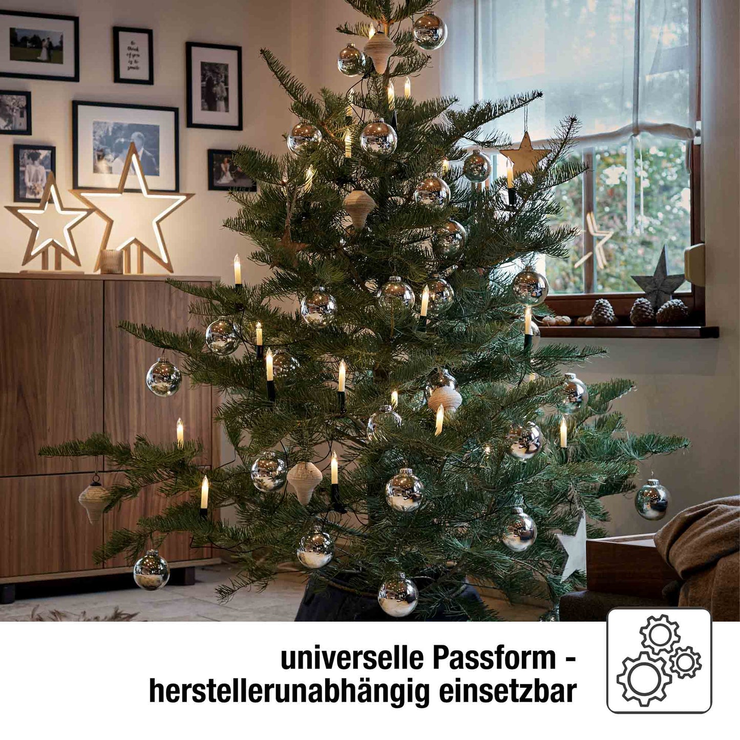 Ersatzkerzen Lichterkette LED 8-34V 0,5W für Lichterketten & Schwibbogen, 2 Stk Schaftkerzen E10 für 7-30 Brennstellen innen & außen 902044